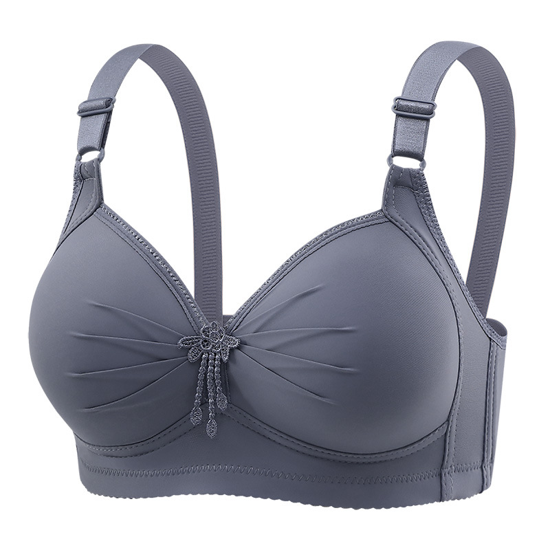 Picture of Middle-aged and elderly bra non-magnetic adjustable non-steel ring underwear thin cup full cup large women's underwear large breast accessory breast