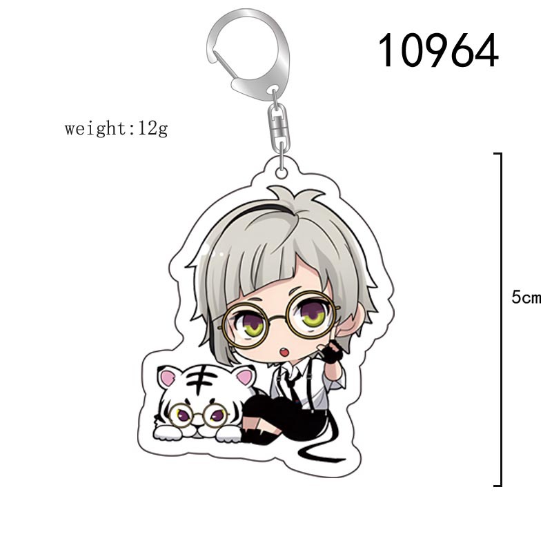 Picture of Mizhuo Bungo Stray Dogs Dazai Osamu Photo Card Keychain Acrylic Pendant Anime Trendy Merchandise
