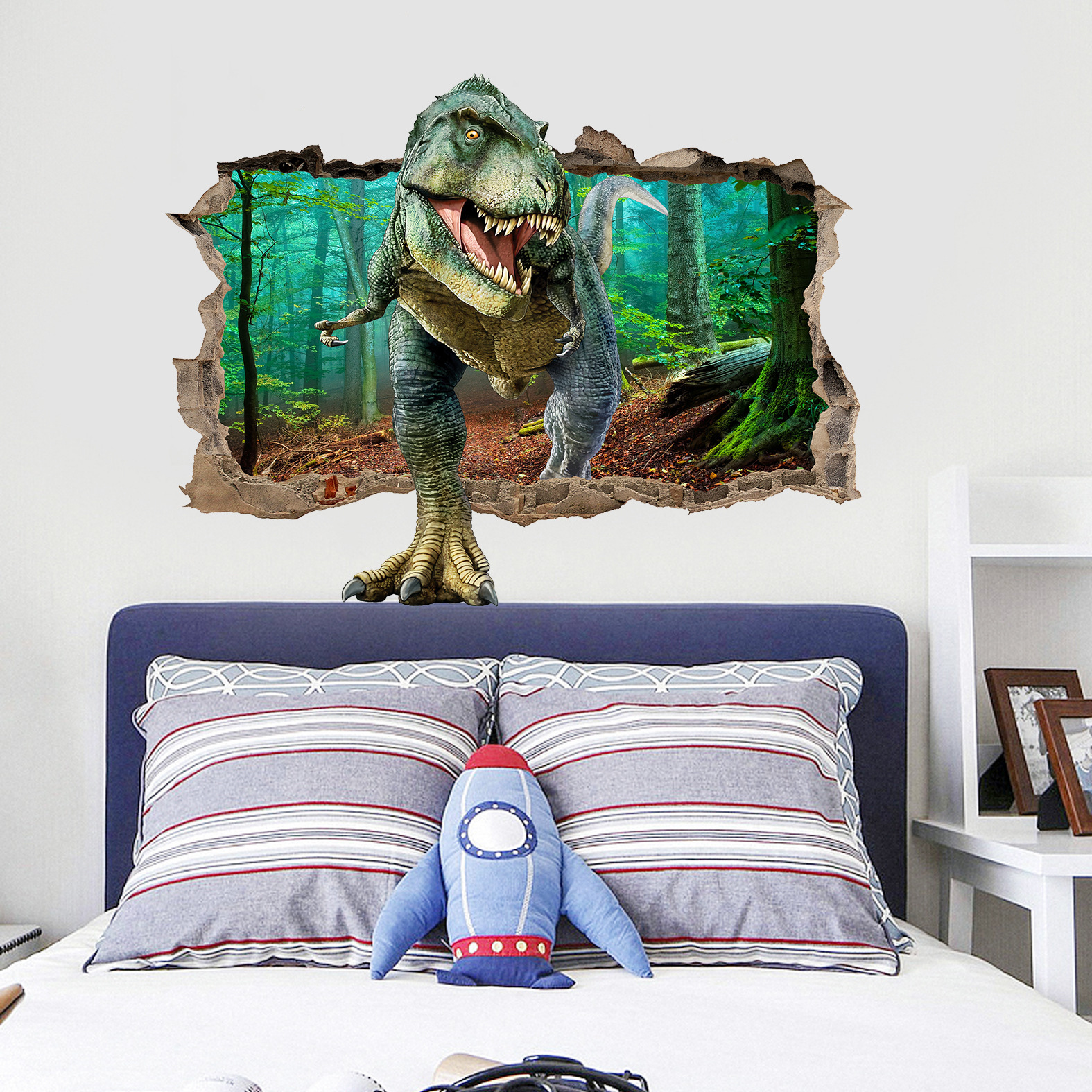 Foreign Trade Explosions Children's Room Bedroom 3D Decorative Wall Stickers Removable Dinosaur Dinosaur Age