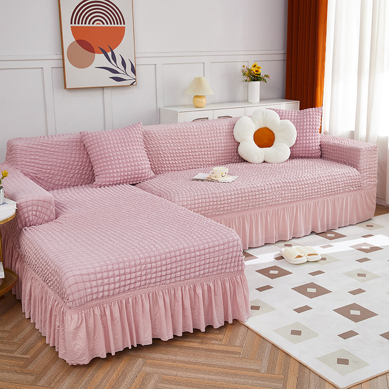 Picture of Thickened stretch seersucker lace sofa cover cover for imperial concubine single double combination sofa cover all-inclusive non-slip