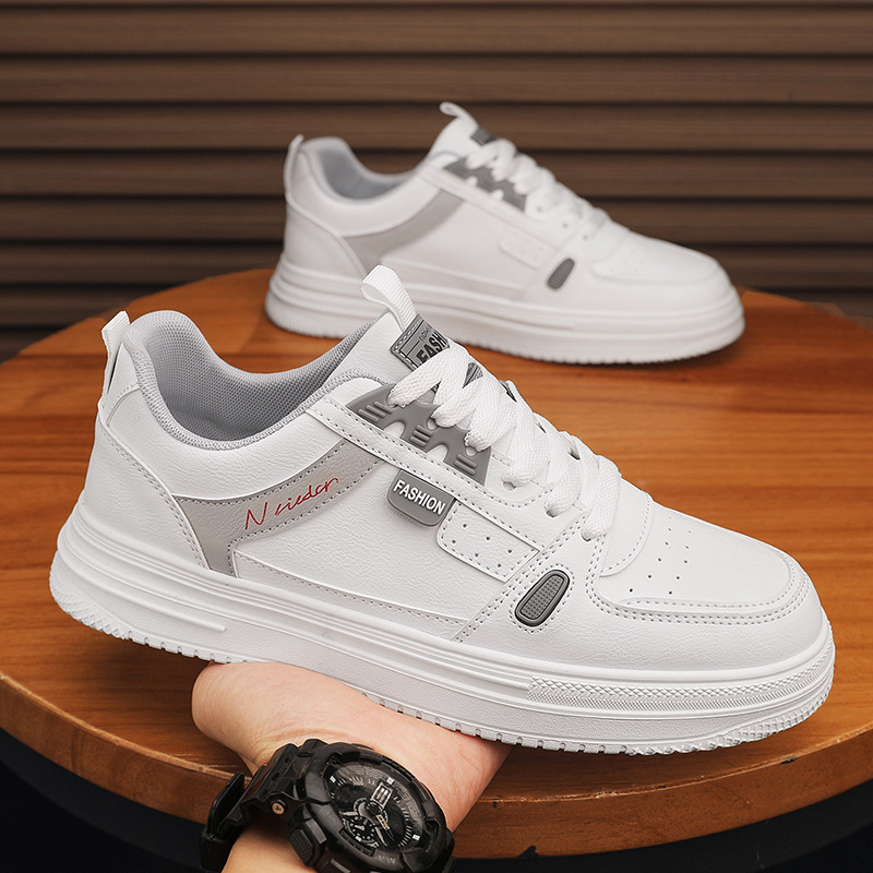 Men's Shoes New Fashionable Breathable Soft-soled White Shoes Men's Korean-style All-match Thick-soled sneaker Casual Sneakers Trendy Shoes