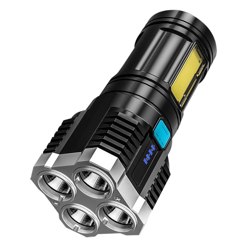 ABS4LED strong light flashlight COM side light LED display S03 flashlight strong light integrated home outdoor lighting