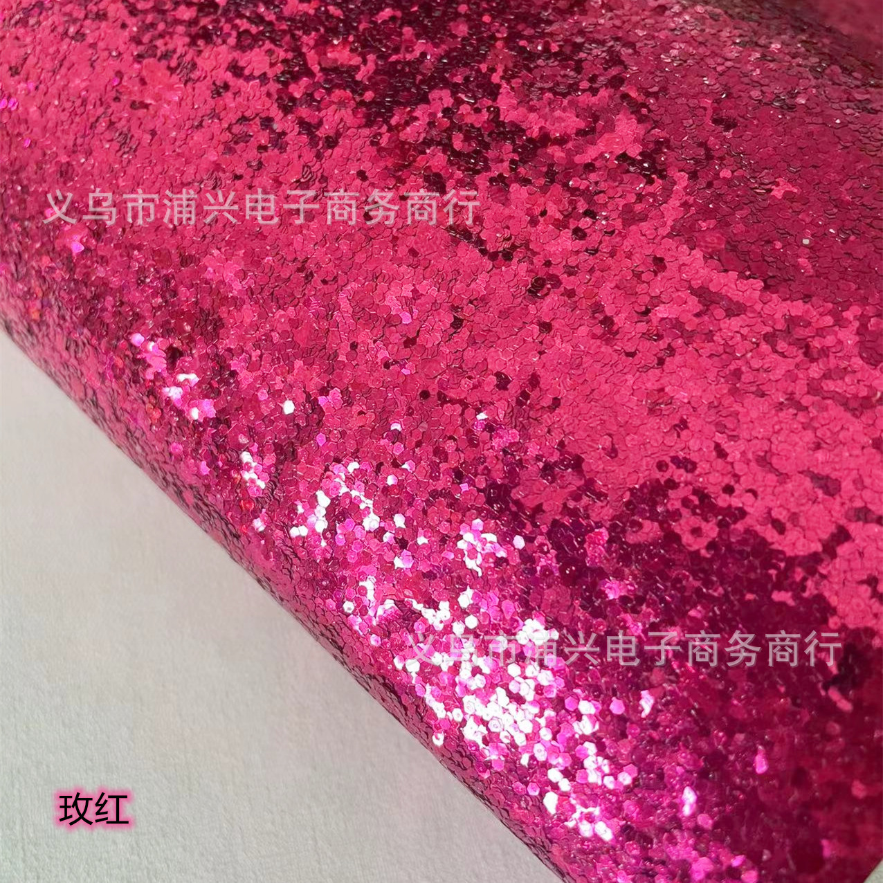 Picture of Pu Leather Glitter Coarse Powder Glitter Fabric Glitter Fabric Large and Small Hexagonal Pieces