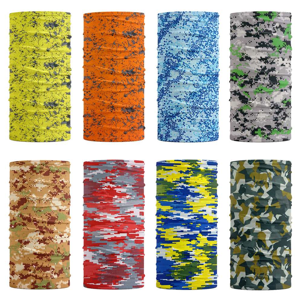 Camouflage Headscarf③Multifunctional Seamless and Versatile Magic Headscarf for Outdoor Cycling, Camouflage Face Scarf, Windproof and Sun Protection