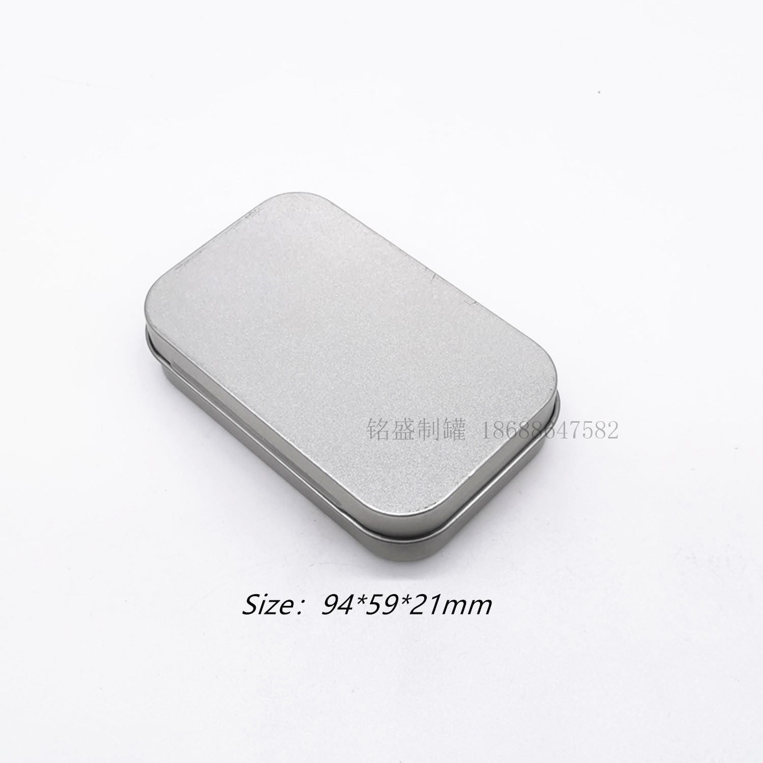 Picture of Square Iron Box Packaging in stock Silver White Push-pull Flip Instagram Small Iron Box with Window Opening Tinplate Box Iron Box