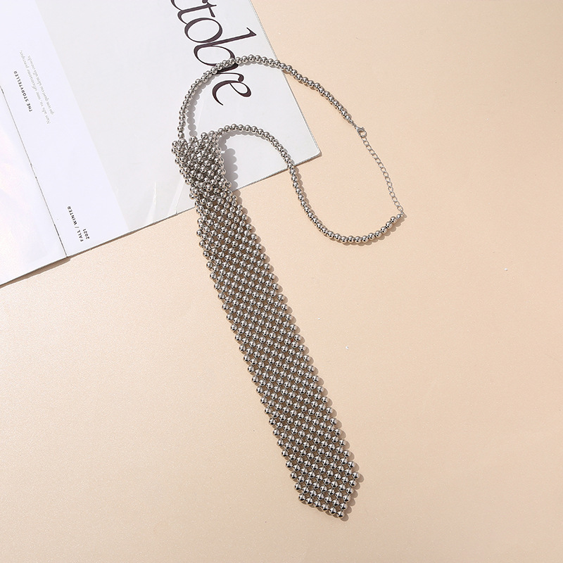 Picture of French style design tie with JK shirt suit short accessories elegant temperament INS style pearl tie