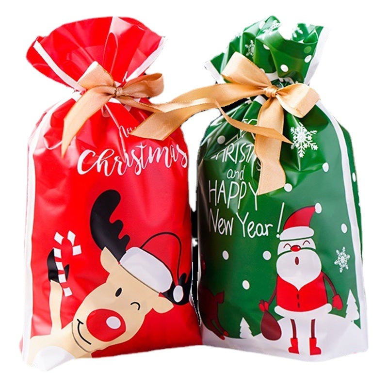 Christmas candy packaging bag kindergarten children's gift bag snowflake crisp nougat milk date biscuit drawstring bag