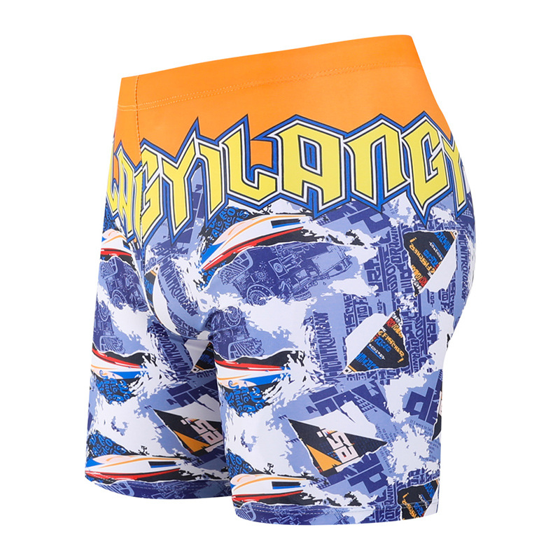 Picture of 2024 Men's Swimming Trunks Youth Hot Spring Boxer Swimming Trunks Men's Swimming Shorts Fashion Trendy Men's Swimming Trunks