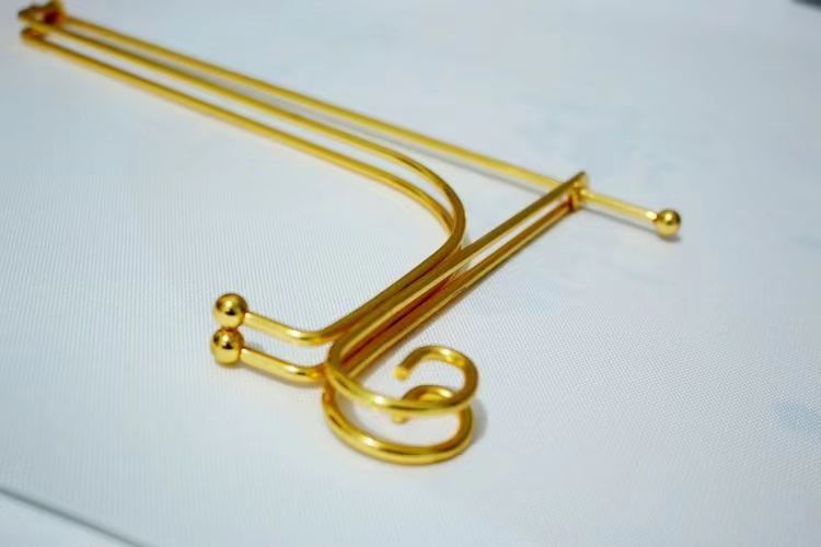 Picture of Golden Electroplated Iron Plate Bracket Display Stand Commemorative Plate Medal Bracket Clock Album Photo Studio Bracket