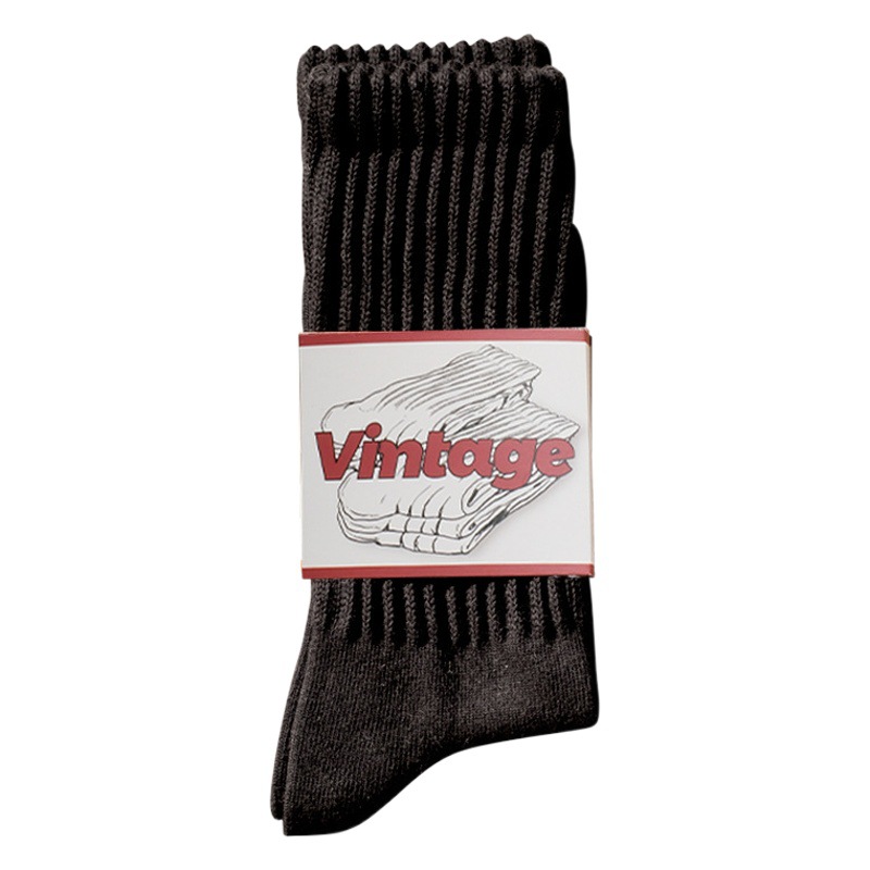 Ami Khaki Socks Japanese Style Thick Thread Men's and Women's Mid-Tube Pure Cotton Retro Thick Needle American Stockings Autumn and Winter Style Pile Socks