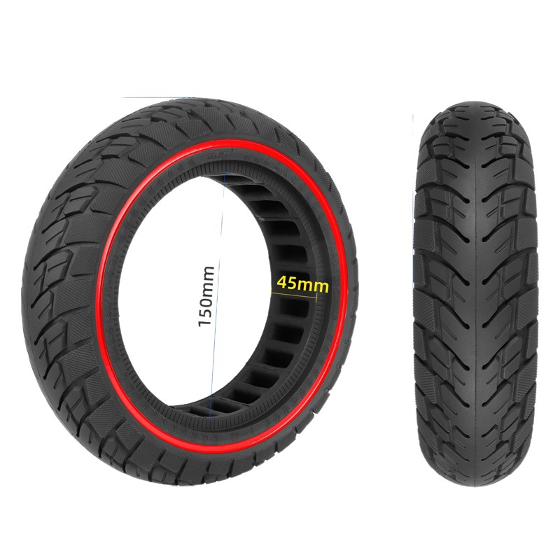 10*2.5 Red Solid Tire with 45mm Groove for No. 9 Max G30 Series Electric Scooter Accessories