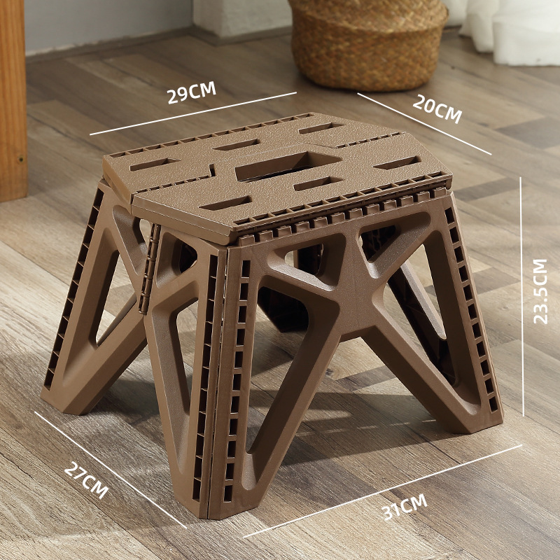 Picture of Folding Stool Portable Household Plastic Small Stool Outdoor Fishing Camping Style Mazar Stool Stall Kidsren's Small Bench