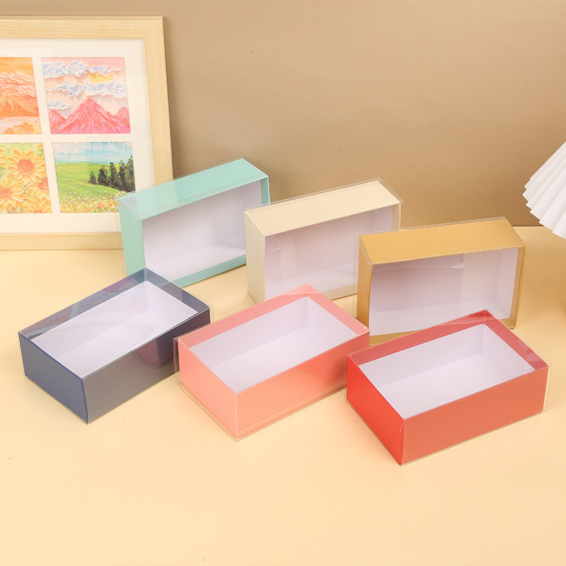 Pull transparent color empty box printing holiday packaging box gift box jewelry PVC gift box drawer box wholesale