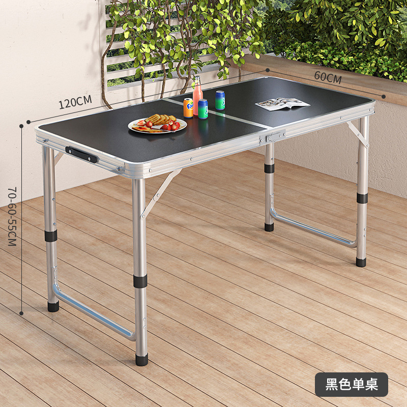 Picture of Outdoor Table Portable Aluminum Alloy Foldable Dining Table Folding Table and Chair Picnic Small Table Stall Table Round Square Tube Table