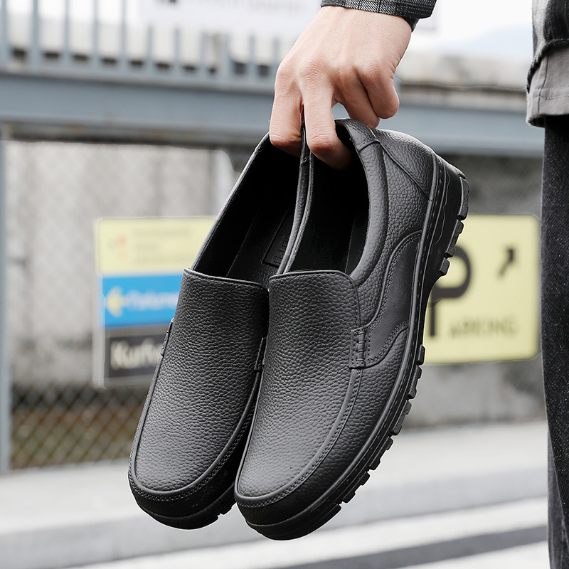 Low-top rain boots water shoes men's adult lightweight flat waterproof shoes low-cut rubber shoes overshoes non-slip short work summer