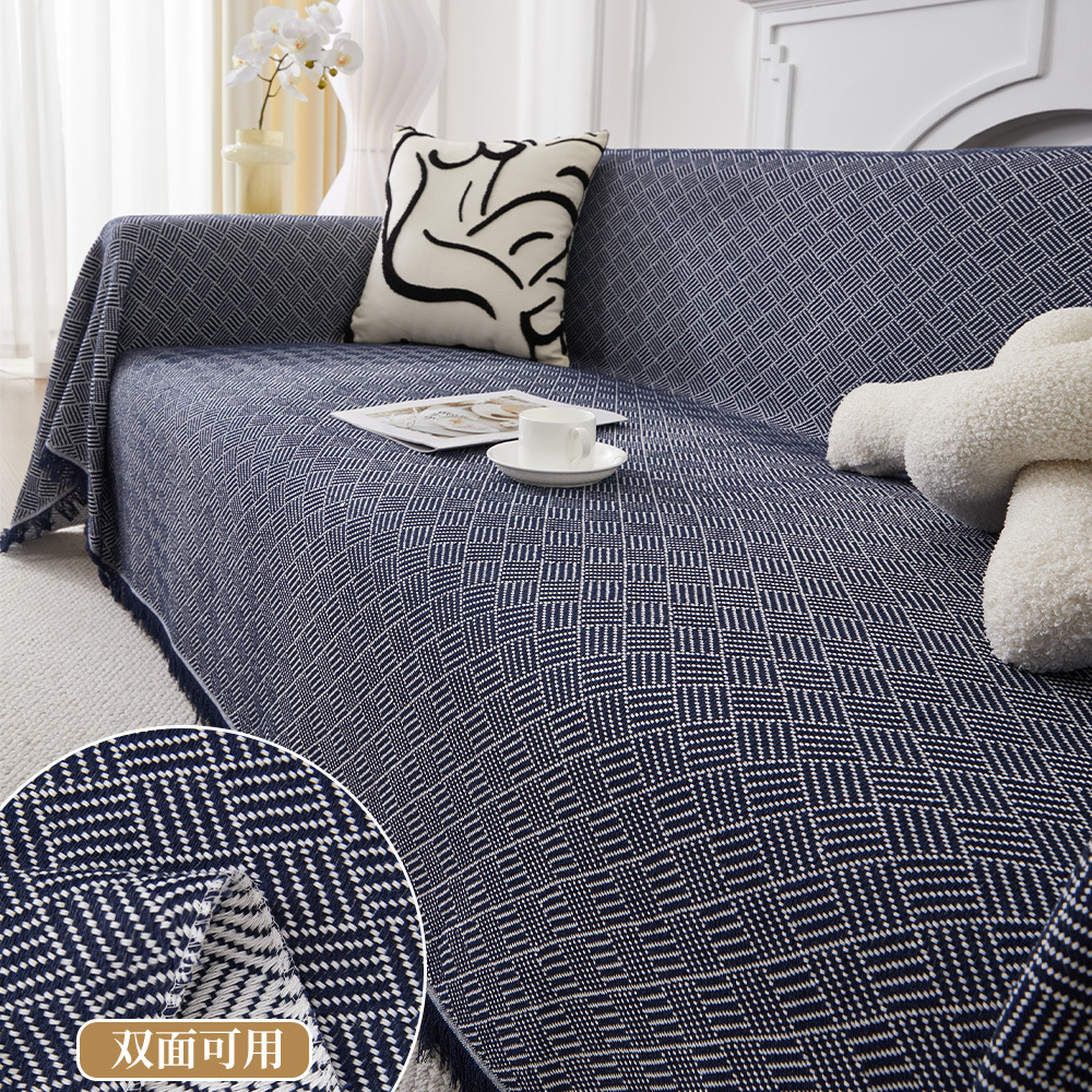 Picture of Nordic Ins Style Sofa Towel Full-cover Cloth One-piece Sofa Cushion Camping Blanket Full-cover Universal Cover Towel Sofa Cover