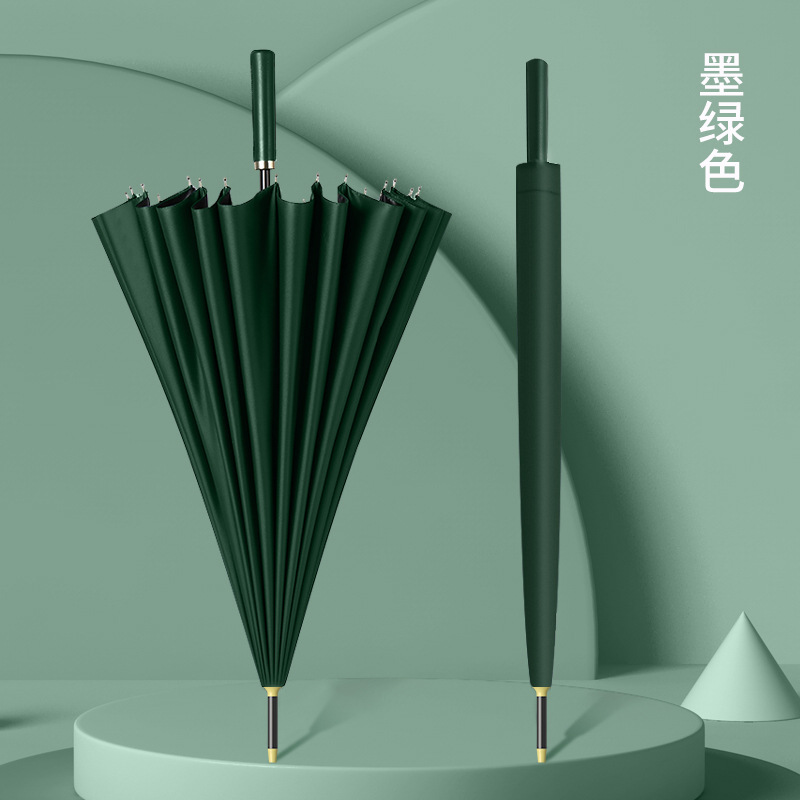 Picture of 24-bone umbrella automatic umbrella large oversized factory large wholesale straight rod long handle umbrella sunny and rainy dual-use printed logo