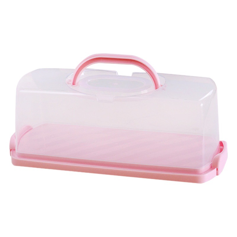Cake Roll Packaging Box Reusable Household Satchel Long Towel Roll Dessert Rectangular Toast Box Wholesale