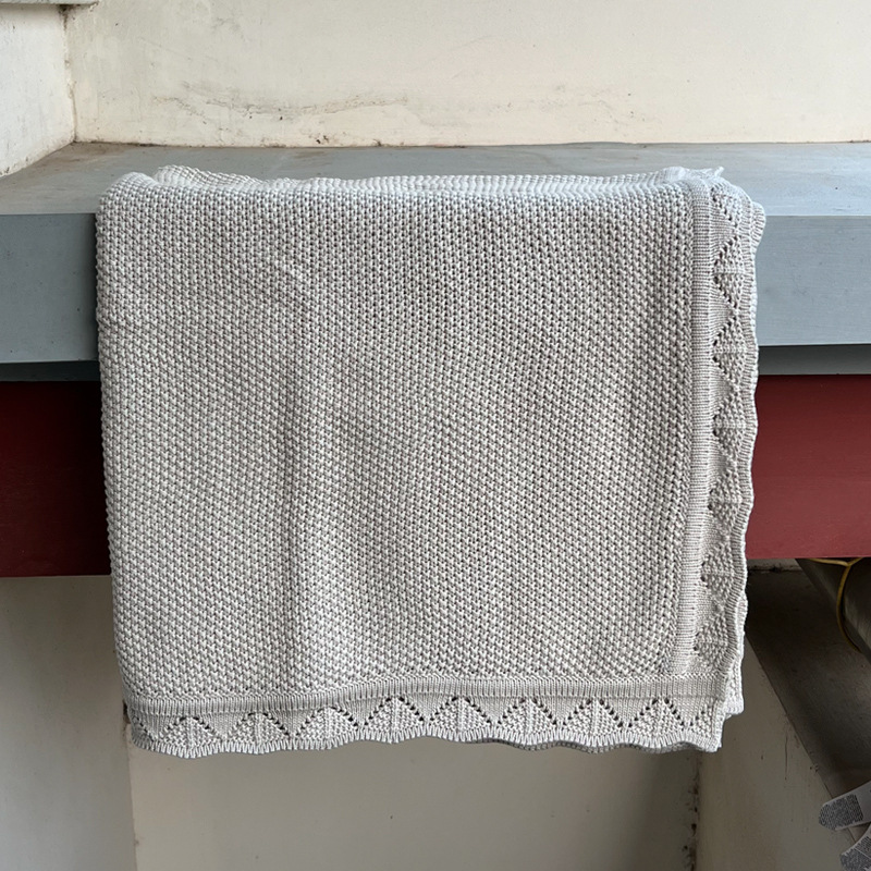 Picture of INS Foreign Trade Norway Nordic Baby Cotton Knitted Blanket Baby Blanket Push Car Blanket Baby Blanket Line Blanket