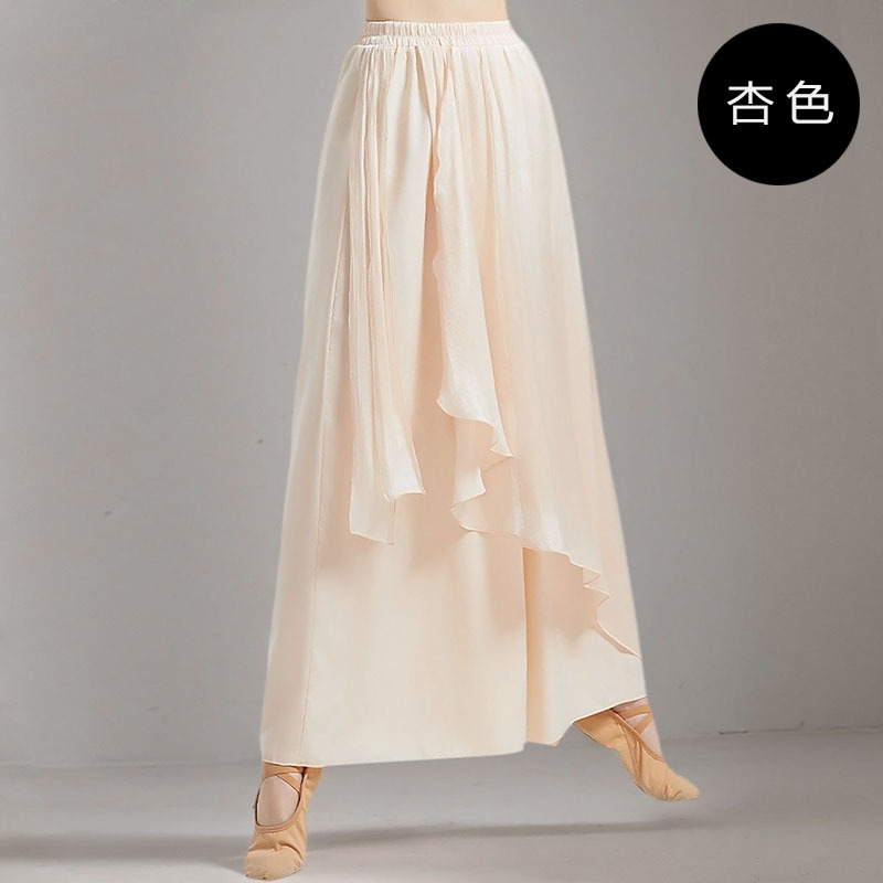 Picture of Classical dance practice clothes, women's dancing pants, wide-leg pants, flowing Chinese dance clothes, modern dance straight trousers, culottes, pants