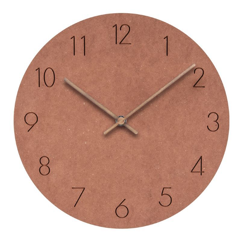 Picture of Nordic simple color wood wall clock living room clock mute quartz clock manufacturers direct batch can do diy