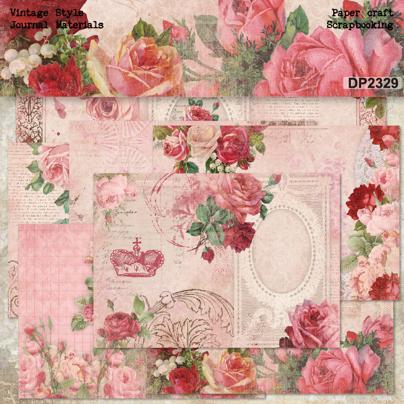 A5 single-sided pattern paper DIY album scrapbook Journal material paper card making background paper DP2329