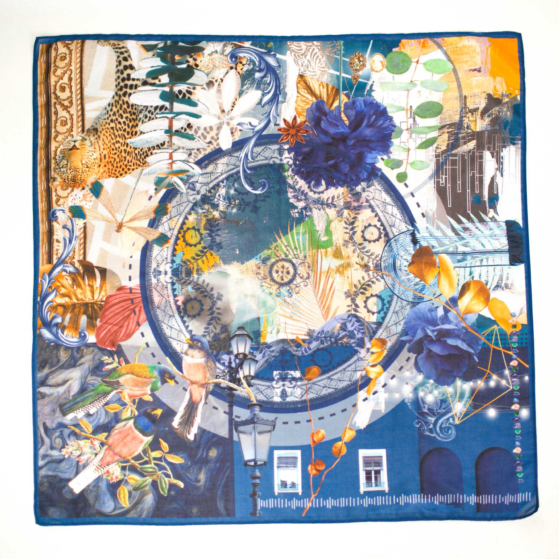 Picture of Collection New Vintage Original Artistic Mulberry Silk Silk Cotton Spinning Machine Side All-match 70 Square Scarf Elegant Shawl