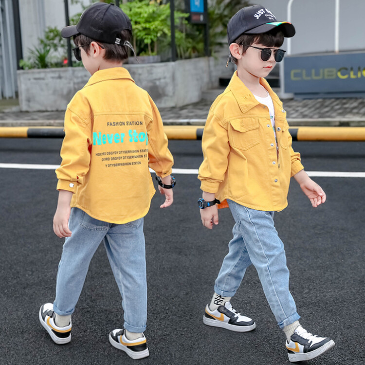 Trendy Brand Children's Spring and Autumn Suit 2022 New Boys' Casual Shirt Suit Fashionable Western Style Three-Piece Suit
