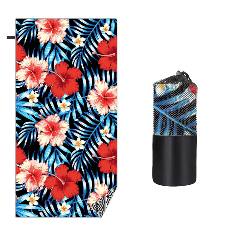 Picture of New Cross-Border Amazon European and American Double-Sided Velvet Quick-Drying Bath Towel Customizable Printed Towel Beach Swimming Beach Towel
