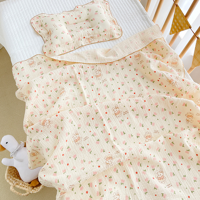 Picture of Newborn Cartoon Bag Single and Double Gauze Bath Towel Baby Four-Layer Cotton Yarn Bag Baby Blanket Children's Bag Towel