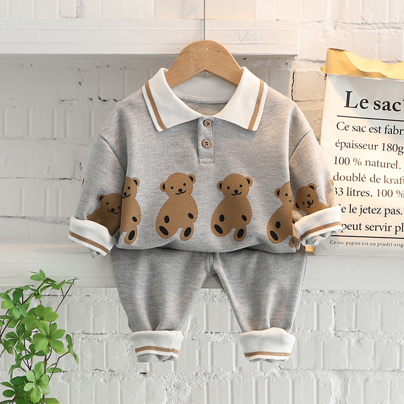 Picture of Children's Clothing Boys Korean Style New Spring Casual Fashion Sweatshirt Suit Kidsren's Spring & Fall Clothing Baby Fashionable Trend