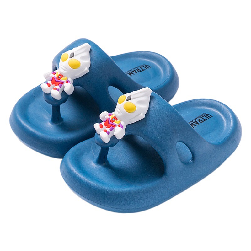Big Sale Genuine Ultraman Kidsren's Slippers Summer Boys Flip-Flops Baby Non-Slip Flip-Flops Beach Shoes Soft Bottom Sandals