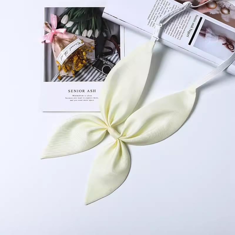 Picture of Goldfish Knot Jk Bow Tie Imitation Triangle Towel Free Slayer Suit Scarf Japanese Bow Uniform Collar wine red