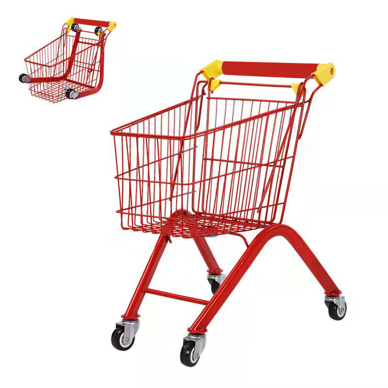 Picture of Children's shopping cart baby toy snack cart supermarket small iron cart play house hand push storage cart can be sent on behalf