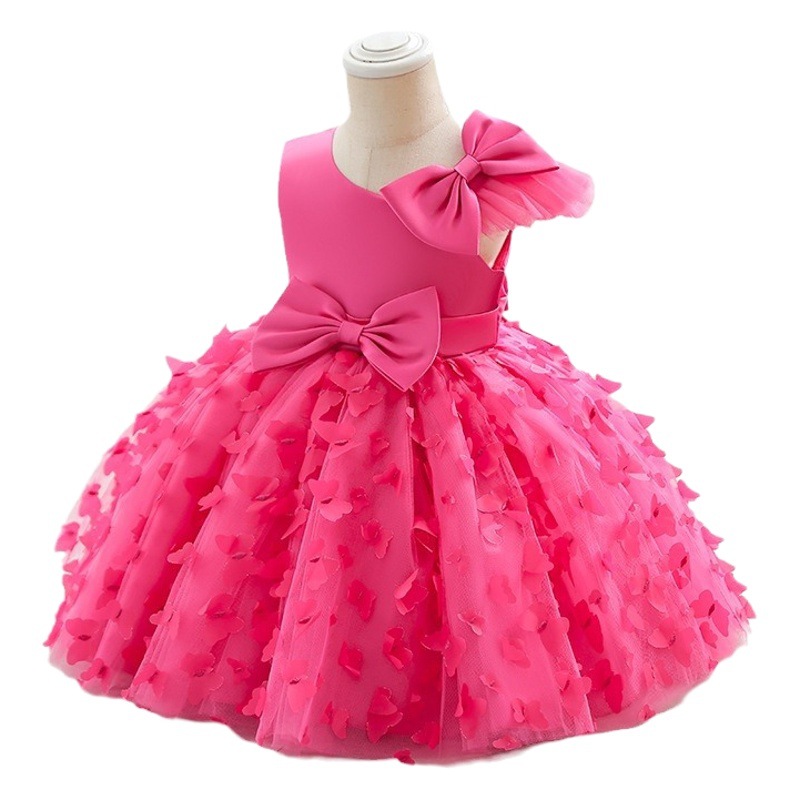 Picture of Girls Princess Dress Mesh Children's Dress 2025 New Girls Middle School Puff Skirt Birthday First Year Dress Skirt Wholesale