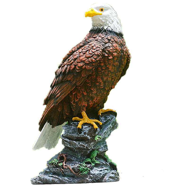 Picture of Cross-border Supply Simulation Eagle Ornaments Imitation Copper Eagle Decorations Animal Model Household Resin Craft Gifts