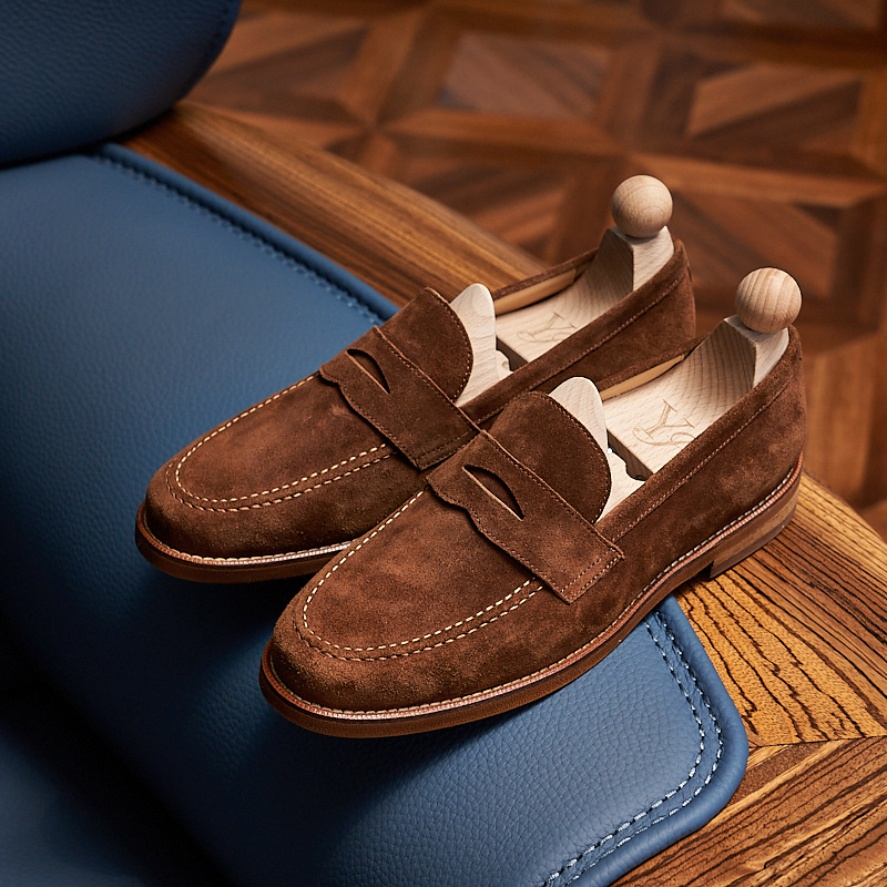 Spring plus size New Vintage Loafers Genuine Leather Handmade Casual Men's Shoes Cowhide Fleece Slip-on Men's Leather Shoes