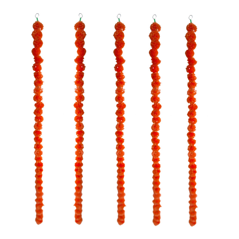 Picture of Marigold garland Indian wedding decoration flower string Mexican Day of the dead plastic decorative flower string