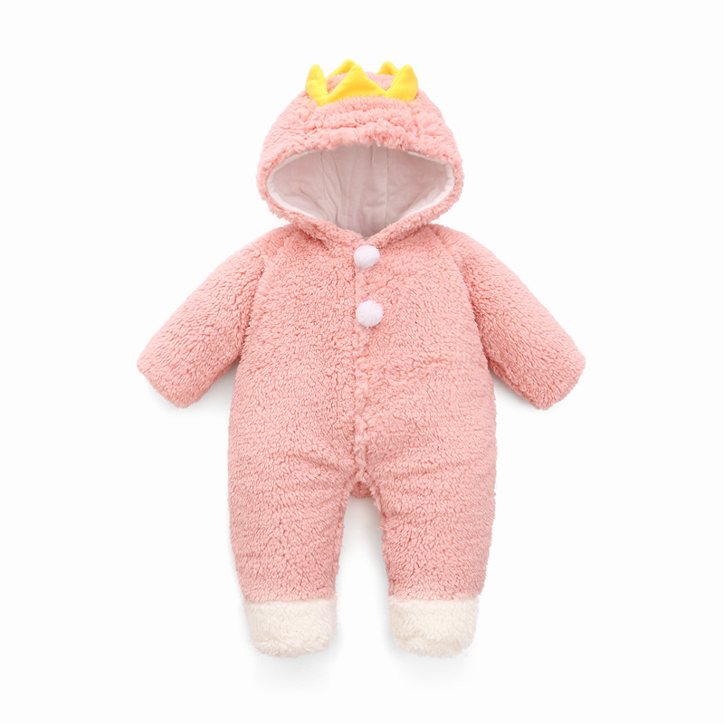Picture of Baby's jumpsuit short-sleeved autumn and winter clothes winter thickened baby's climbing suit for boys and girls