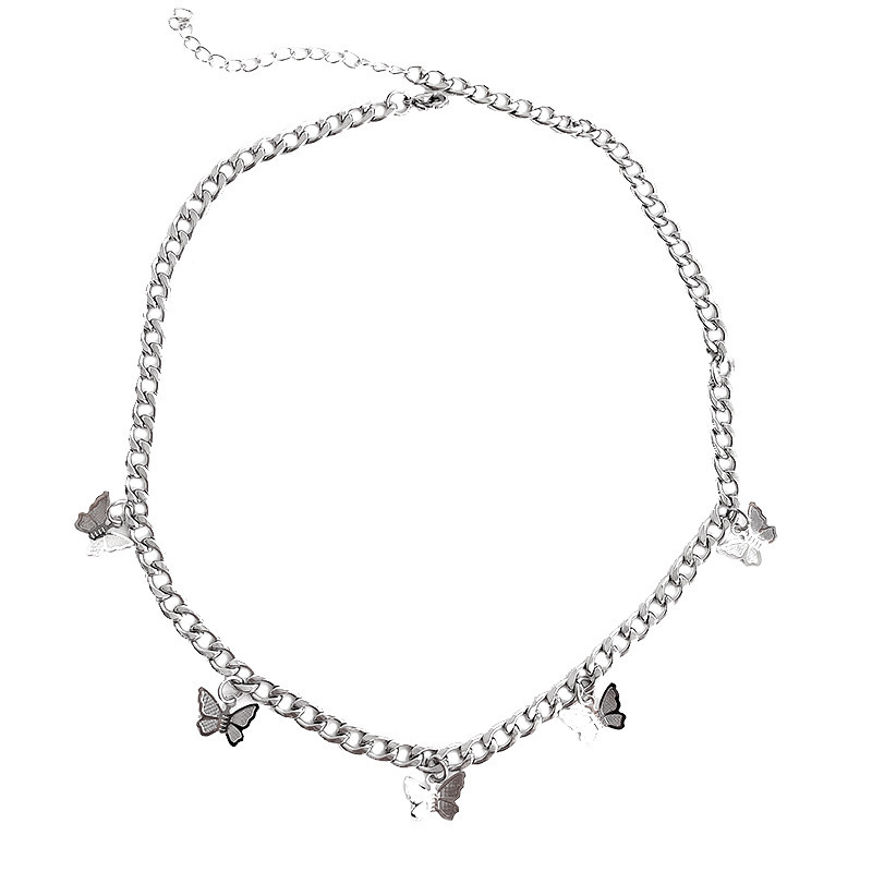 Picture of Korean style ins multiple titanium steel Elegant Butterfly necklace female trendy temperament niche design cold style clavicle chain