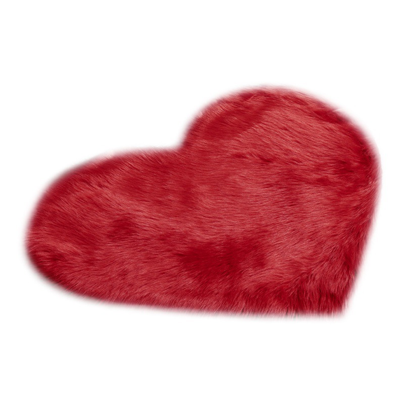Washable Mat Love Imitation Wool Mat Carpet Imitation Fur Bedroom Jewelry Mat Blended Plush Carpet Mat