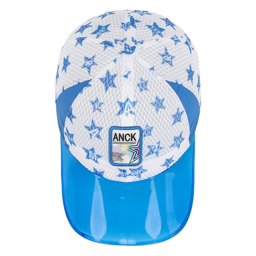 Zhenyueqi summer new color transparent eaves big children's hat children's travel sunscreen baseball net hat