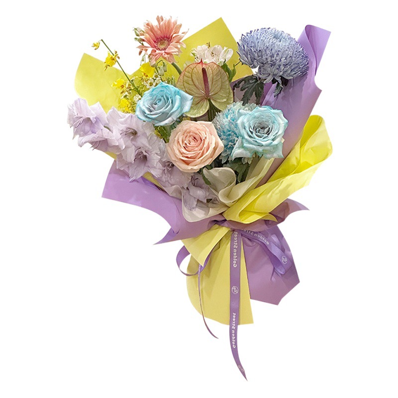 Jie Chang dopamine bouquet solid color wrapping paper floral flower bouquet packaging material diy gift wrapping paper