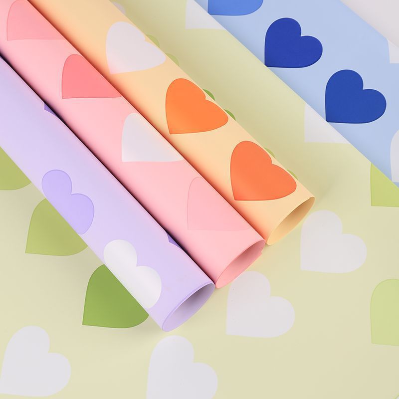 Neon Love Waterproof Wrapping Paper Candy Color Rose Bouquet Flowers DIY Material Floriculture Handmade Material 2