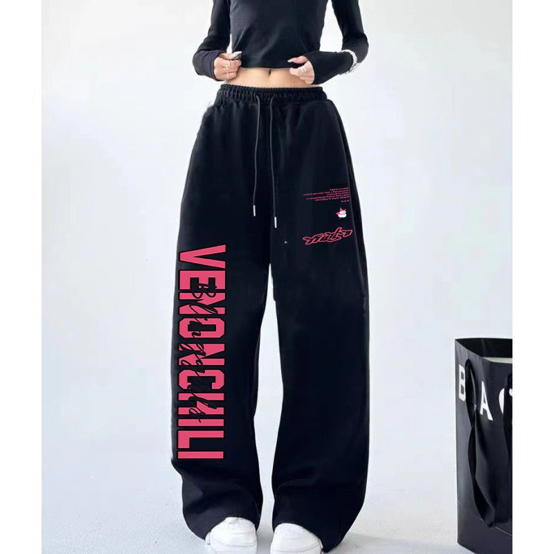 Cross-border cross-border AliExpress high waist drawstring loose European and American hot girls jazz dance hiphop trend