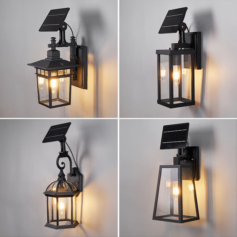 solar light outdoor garden light high pole street light home lighting led rural yard wall lamp super bright projection light