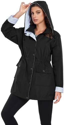 Picture of Cross-border selling Amazon foreign trade Europe and the United States wind outdoor sports assault clothing hooded rainproof long trench coat coat