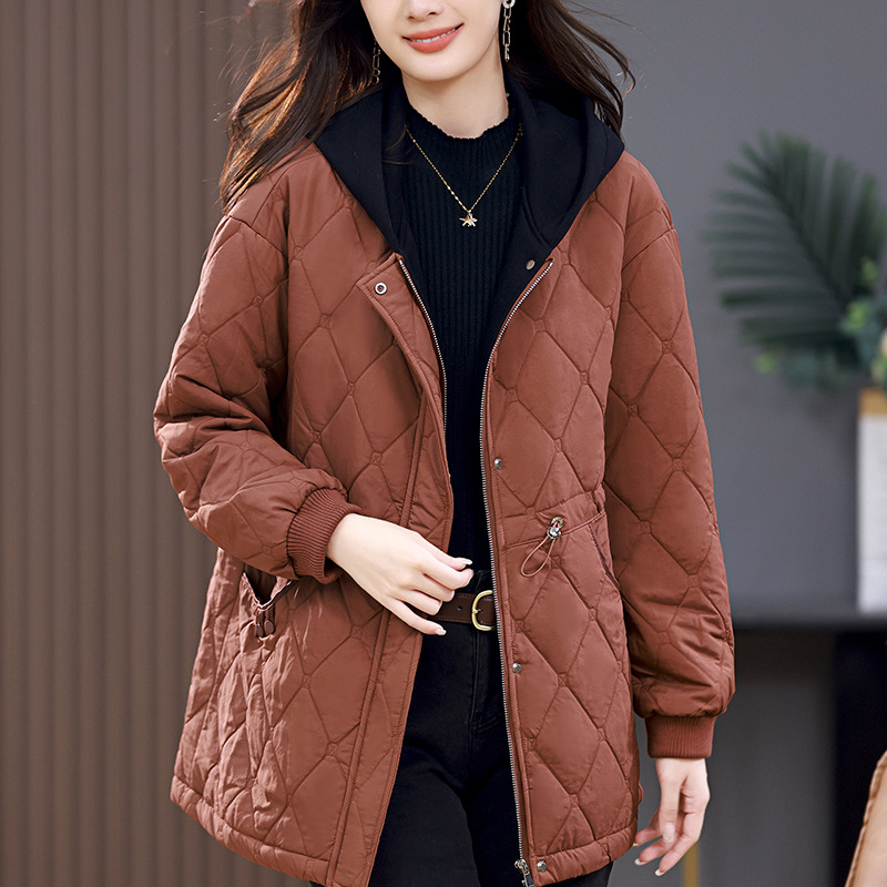 plus size Women's Cotton-padded Coat Winter Mid-length Korean Style Loose Cotton-padded Coat for Middle-aged Mothers Casual chubby girl Cotton-padded Coat