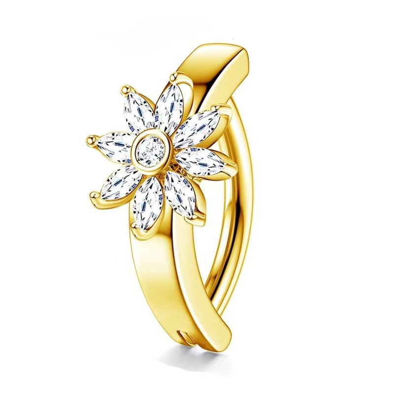 Picture of Europe and the United States cross-border hot selling smooth belly button ring diamond zircon style belly button nail belly button puncture jewelry explosions