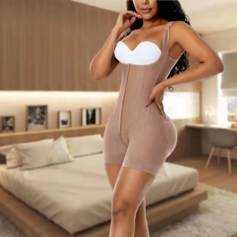 260g Reinforced Mesh Post-Liposuction Shapewear for Cross-Border European and American Use, Surgical Compression Post-Surgery Abdominal Shapewear